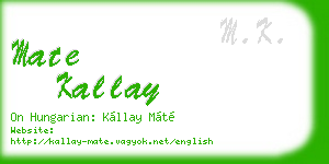 mate kallay business card
